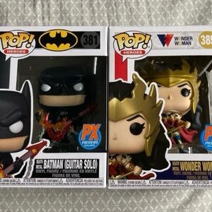 Funko Pop Batman & Wonder Woman Death Metal PX Previews Exclusive Set